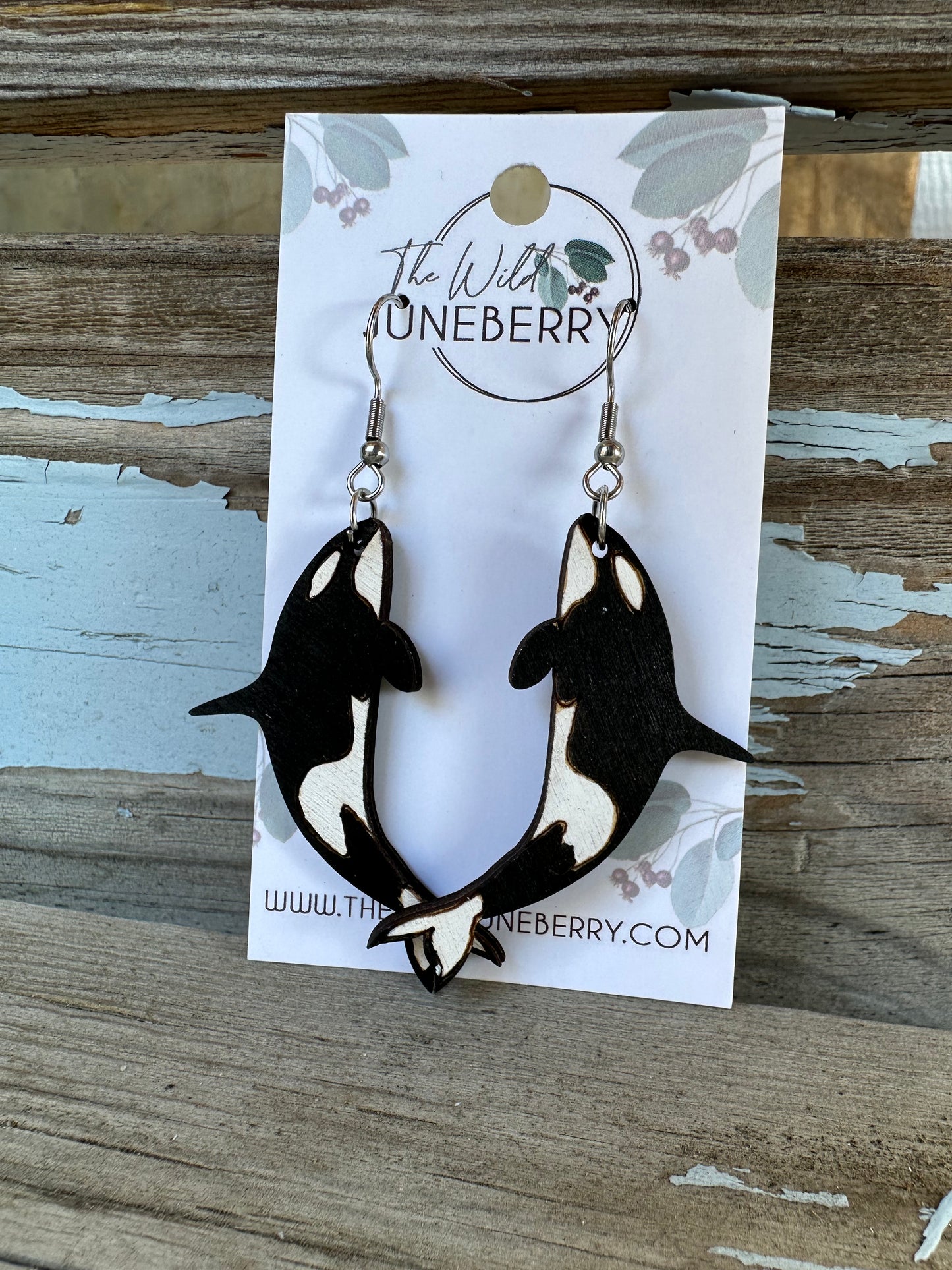 Ocra Wooden Drop Earring