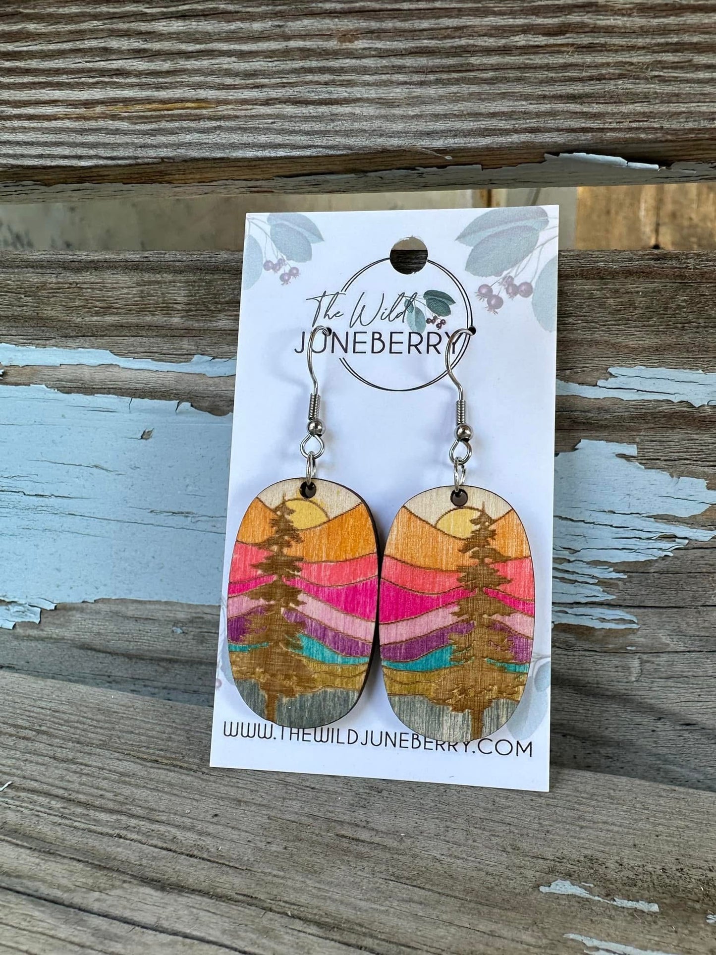 Forest Sunset Drop Earrings