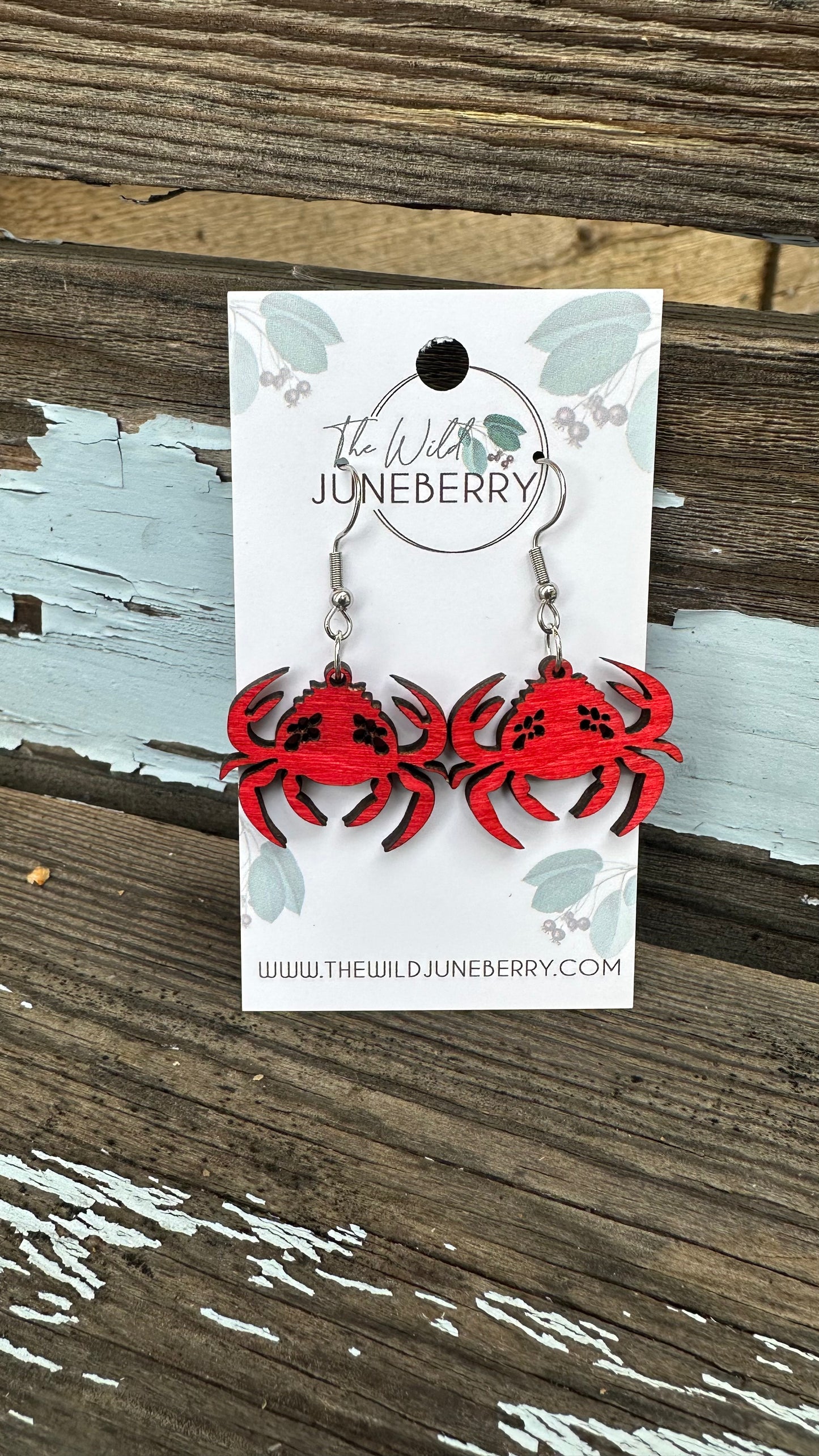 Crab Drop Earrings