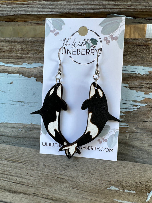 Ocra Wooden Drop Earring