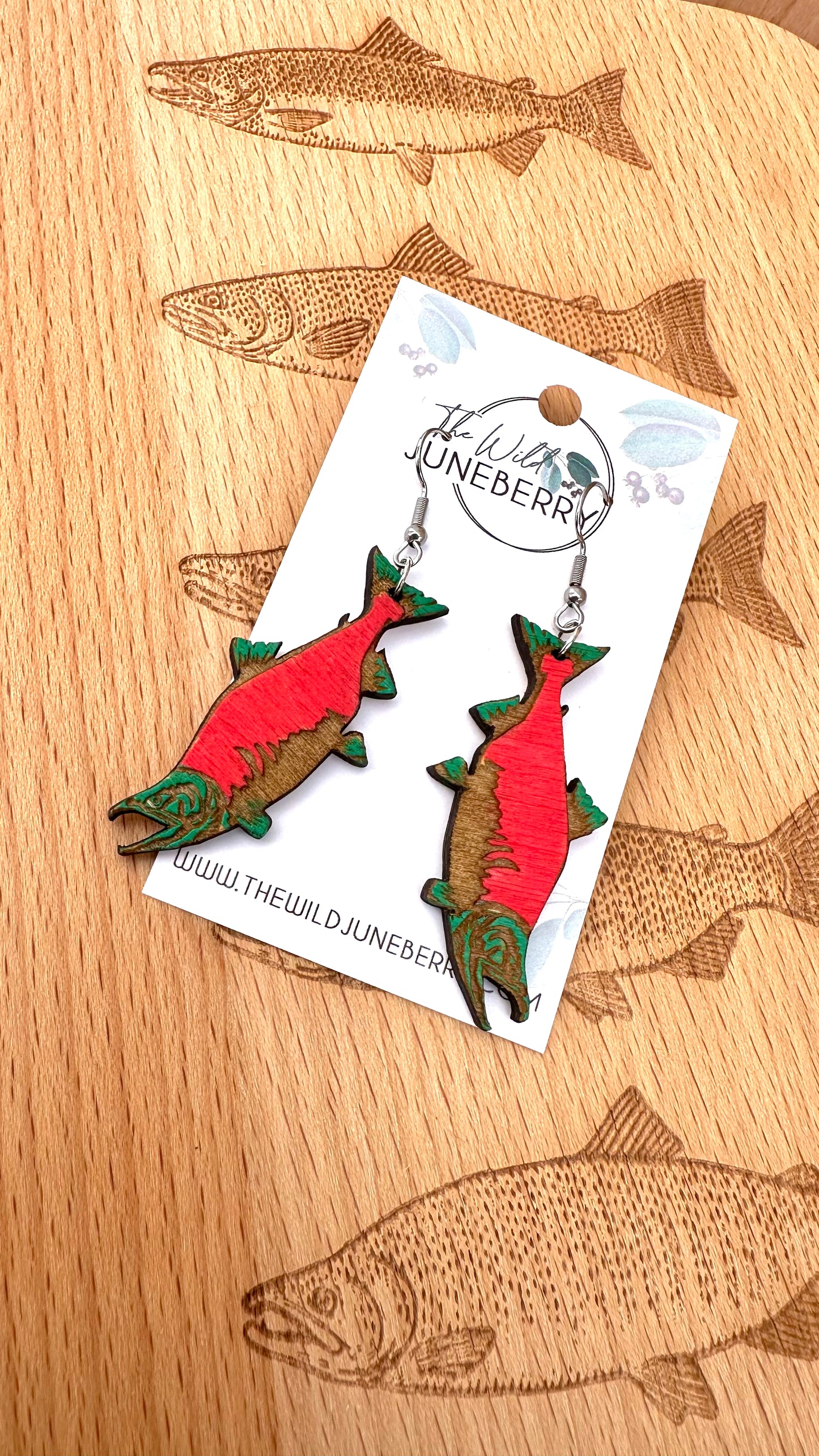 Salmon Drop Earrings