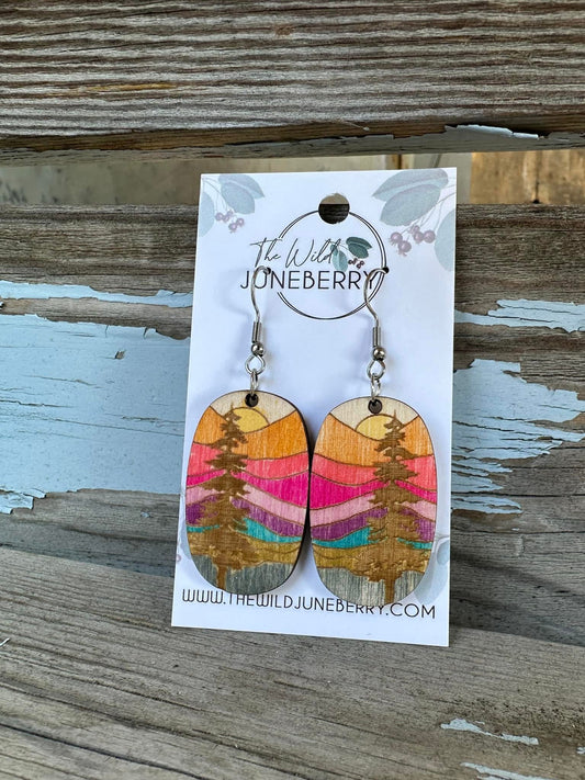 Forest Sunset Drop Earrings